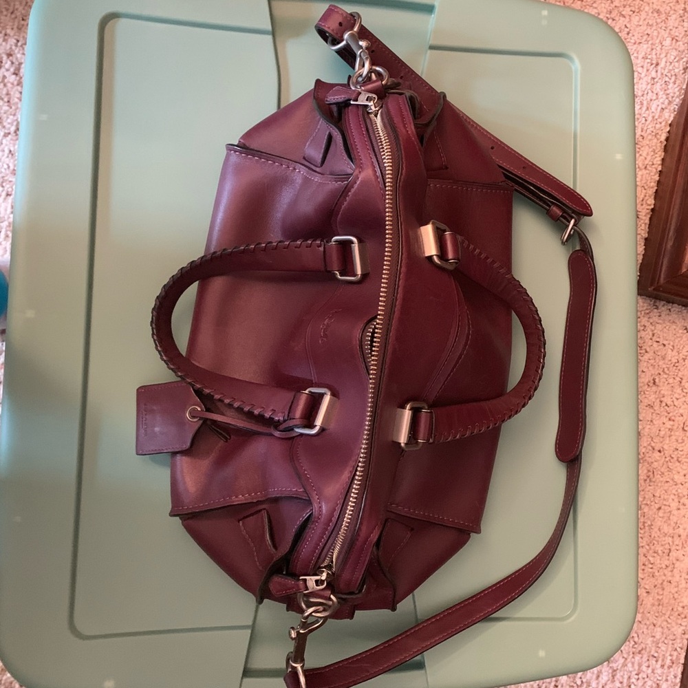 Purple Leather Coach Purse